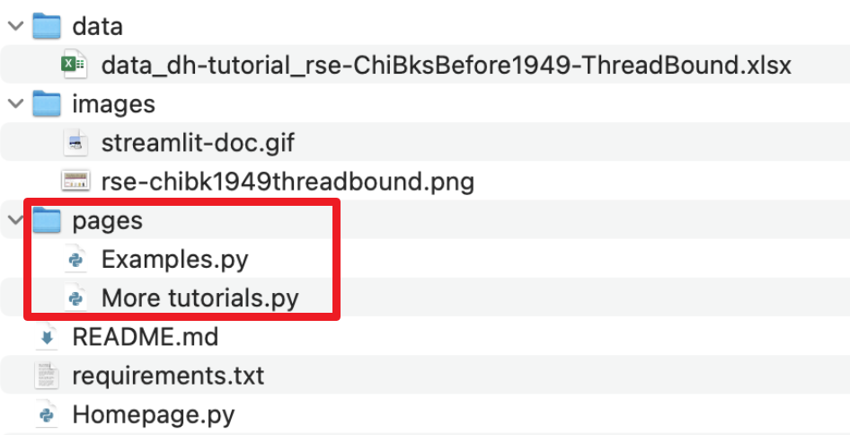 create .py files inside the "pages" folder