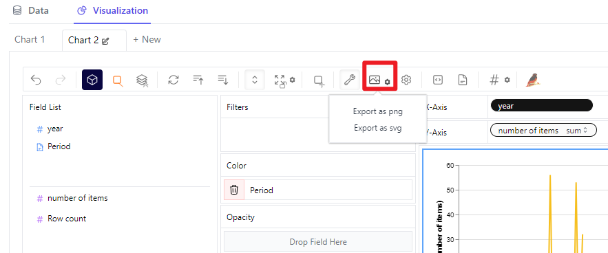 export pygwalker chart