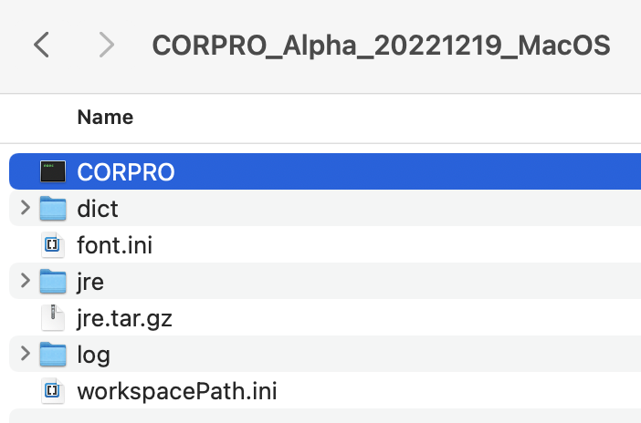 CORPRO files in mac
