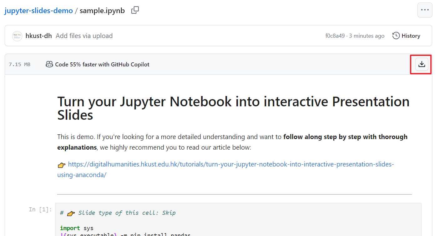 Preview of jupyter slide ipynb sample file
