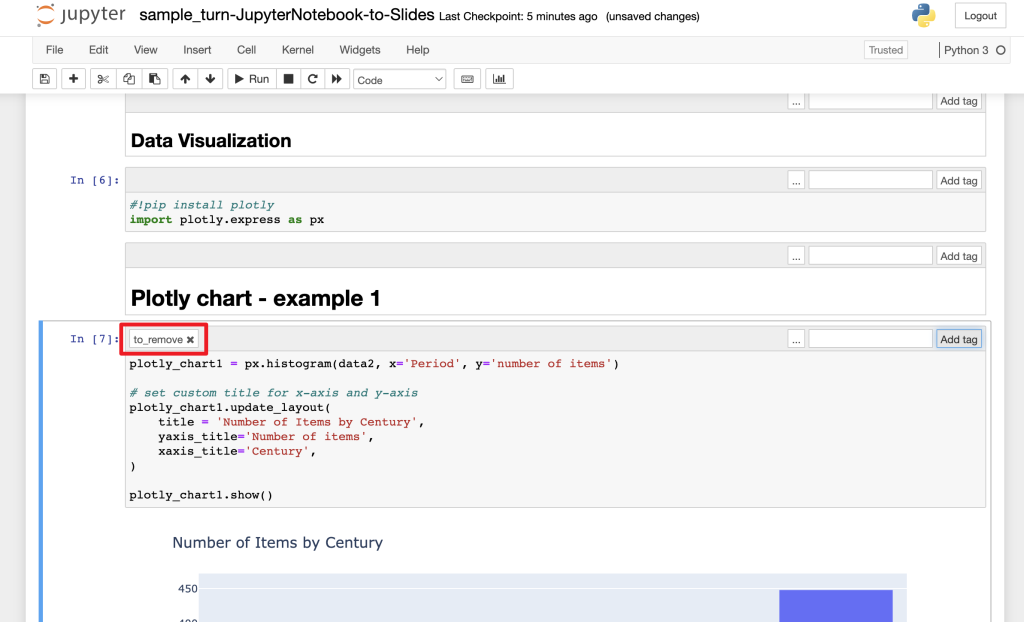 add tag in Jupyter Notebook successfully