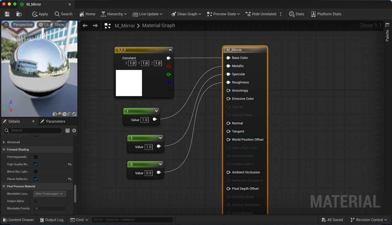 UE5 blueprint for mirror