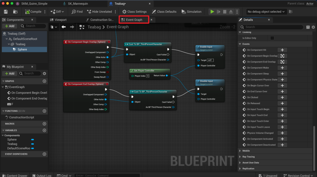 UE5 grab - Step 3: Implement Grab Logic